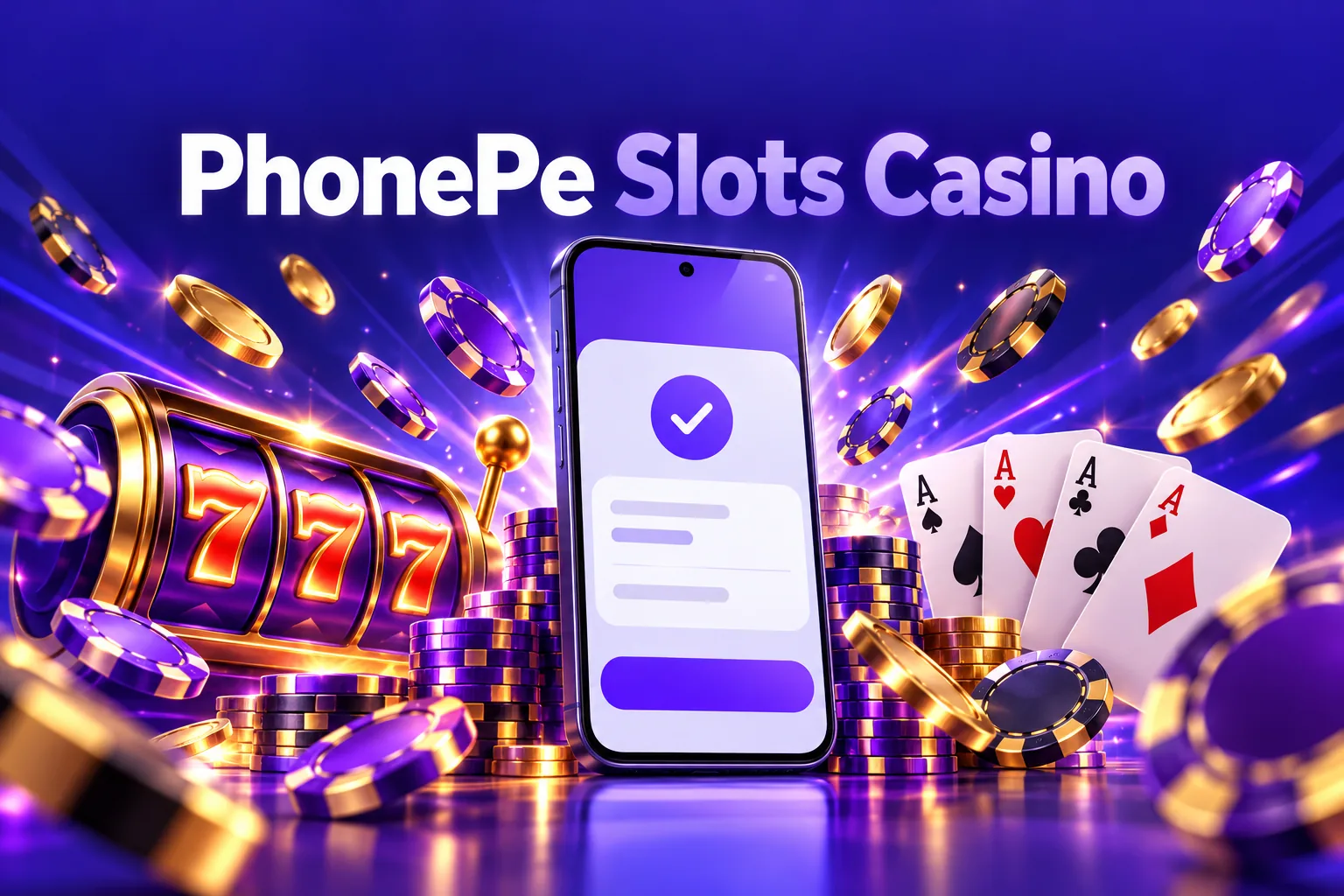 PhonePe Slots Casino welcome offer banner: 100 percent match up to ₹10,000 with 200 free spins
